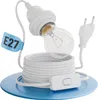 greate Lampenfassung E27 mit Kabel und Schalter weiß 5 Produktbild-Vorschau 1