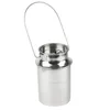 Edelstahl Milchkanne 2,5L mit Deckel & Griff – Produktbild-Vorschau 3