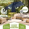 tillvex® Obdĺžnikový hliníkový slnečník Ø 330 cm námornícka Náhľad obrázku produktu 3