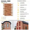AMK Fassadenpaneel 500 Terracotta Mix mit terracottafarbener Ziegeloptik und feiner Netzstruktur Produktbild-Vorschau