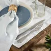 IB Laursen Tischset Staubig Blau mit weißen Nähten 45x35 cm Produktbild-Vorschau 2