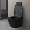doporro WC Suspendu Gris Noir Mat Cuvette Céramique Voir les images du produit 2