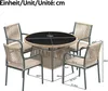 Merax Gartenmöbel Set aus Rattan mit rundem Glastisch und 4 Produktbild-Vorschau 17