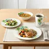 Vilde | Geschirrset - Weiß Grün - 16 Teile - aus Porzellan Produktbild-Vorschau 3