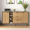 Sideboard - Schwarz/Holz - 3 Schubladen & 16-Farben LED - Produktbild-Vorschau 9