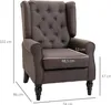 HOMCOM Fauteuil de salon, fauteuil capitonné avec pieds en Voir les images du produit 5