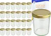 A set of glass jars with gold lids and a recipe booklet. Náhled obrázku produktu