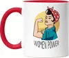 Tasse Rot Women Power Motiv Geschenk für Superheldinnen Produktbild-Vorschau 1