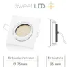 Sweet LED Einbaustrahler flach dimmbar schwenkbar eckig Produktbild-Vorschau 5