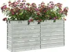 vidaXL Garten-Hochbeet 160x40x77 cm Verzinkter Stahl Silber Produktbild-Vorschau 3