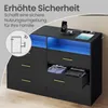 VASAGLE Kommode mit LED-Beleuchtung und Ladestation, 6 Produktbild-Vorschau 8