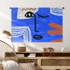 MuchoWow® Wandteppich Wandbehang Gesicht - Blau - Abstrakt Produktbild-Vorschau 6