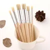 Holzschablone Pinsel Set Rundspitze Borste Haarpinsel Produktbild-Vorschau 4