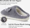 ASKSA Pantoufles moelleuses Femmes Hommes Hiver Chat Voir les images du produit 5