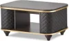 Sitzmöbel 3-Sitzer Sessel Couchtisch Schwarz Braun Leder Produktbild-Vorschau 3
