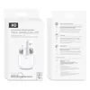 The image shows the front and back of the packaging for a pair of XQISIT True Wireless Lite earphones. Anteprima dell’immagine prodotto