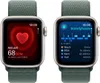 Two Apple Watches are displayed side-by-side, showing different watch faces. Produktbild-Vorschau