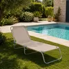 Linder Exclusiv Klappbarer Garten-Liegestuhl GM4001BG Beige Produktbild-Vorschau 4