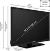 A diagram showing the dimensions of a Telefunken television. Produktbild-Vorschau