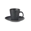 Filiżanka ze spodkiem do kawy espresso ceramiczna czarna Podgląd zdjęcia produktu 1