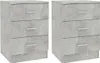 vidaXL Tables de nuit 2 pcs. Gris béton 38x35x56 cm Bois Voir les images du produit 9