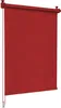 A red roller blind is shown hanging down. Produktbild-Vorschau