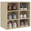 The Living Store Schuhregal Sonoma-Eiche 52,5x30x50 cm Náhled obrázku produktu 6