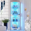 BROTTAR Eckvitrine aus Glas, dreifarbige LED-Beleuchtung Produktbild-Vorschau 1