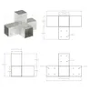vidaXL Pfostenverbinder X-Form Verzinktes Metall 81 x 81 mm Produktbild-Vorschau 6