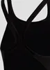 A close-up view of the back of a black swimsuit, showing the criss-cross strap design. Produktbild-Vorschau
