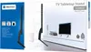 The image shows the packaging of a TV tabletop stand, with a product illustration and descriptive text. Anteprima dell’immagine prodotto
