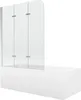 Baignoire CUBIK 170x70cm avec écran 120cm Transparent CHROM Voir les images du produit 1