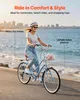 VEVOR Damenfahrrad 26 Zoll Cruiser-Fahrrad 150 kg 7-Gang Produktbild-Vorschau 2