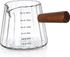180ml Espresso Messbecher Glas mit Holzgriff, Transparent Produktbild-Vorschau 1