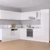 vidaXL Eckunterschrank Lyon Hochglanz-Weiß 75,5x75,5x81,5 Produktbild-Vorschau 3