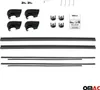 A collection of car roof rack components and accessories laid out on a white background. Podgląd zdjęcia produktu