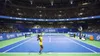 A tennis match is being played in a stadium. Produktbild-Vorschau