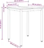 vidaXL Esstische 60 x 60 x 75 cm Holzwerkstoff Schwarz Produktbild-Vorschau 8