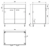 Aqualine Waschbecken aus Kunststoff mit Unterschrank 80x50 Produktbild-Vorschau 6