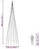 vidaXL Choinka LED na maszt 3000 LED ciepły biały 800 cm Podgląd zdjęcia produktu 8