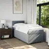 Boxspringbett mit Matratze Hellgrau 90x200 cm Stoff, Produktbild-Vorschau 4