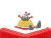 A toy figure of a cartoon mouse sitting in spaghetti on a red base with shark fins sticking out of the top. Produktbild-Vorschau