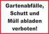 Gartenabfälle, Schutt und Müll abladen verboten Schild A4 Produktbild-Vorschau 1