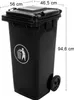 nabbi Mulltonne Aschenbecher 120 L - schwarz Produktbild-Vorschau 2