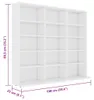 vidaXL Polička na CD biela 100x23x89,5 cm materiál na báze Náhľad obrázku produktu 7