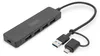 DIGITUS DA-70235 USB 3.0 hub, 4 poorten, slank model, zwart Productafbeelding-voorbeeld 1
