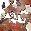 3D Dřevěná Mapa Světa Green Split– Multicolor nástěnná Náhled obrázku produktu 3