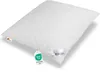 A white pillow with tags attached. Produktbild-Vorschau