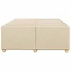vidaXL Bettgestell ohne Matratze Creme 120x200 cm Stoff Produktbild-Vorschau 4