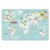 MuchoWow® Mauspad Mousepad Weltkarte - Kinder - Flugzeug - Produktbild-Vorschau 1